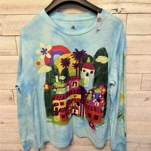 Disney Parks Encanto Magical House Tie-Dye Long Sleeve T-Shirt for Adults M